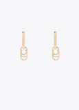 Hinged Earrings with Detachable Logo