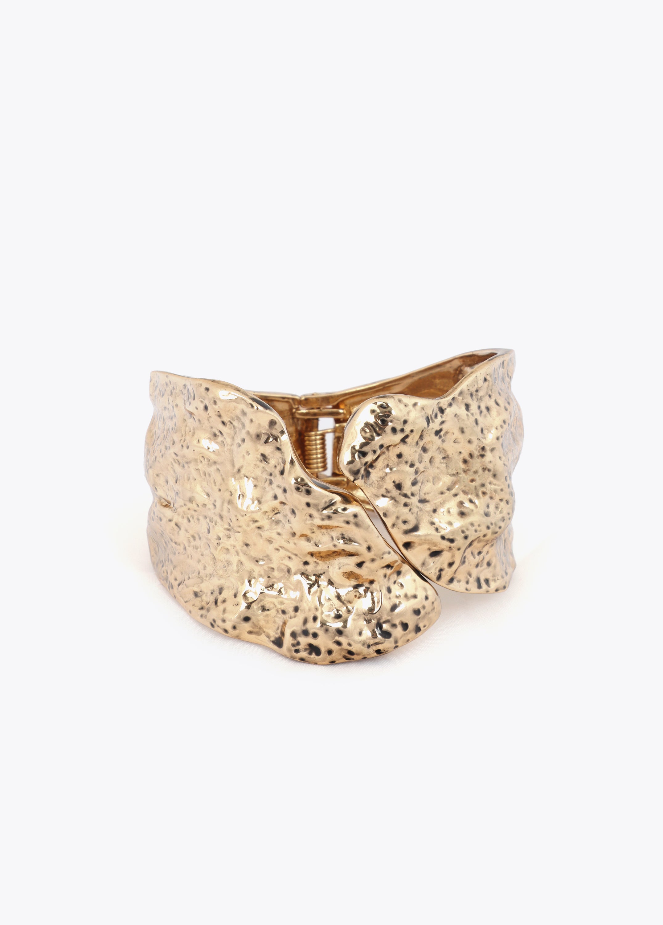 Irregular Gold Textured Bracelet