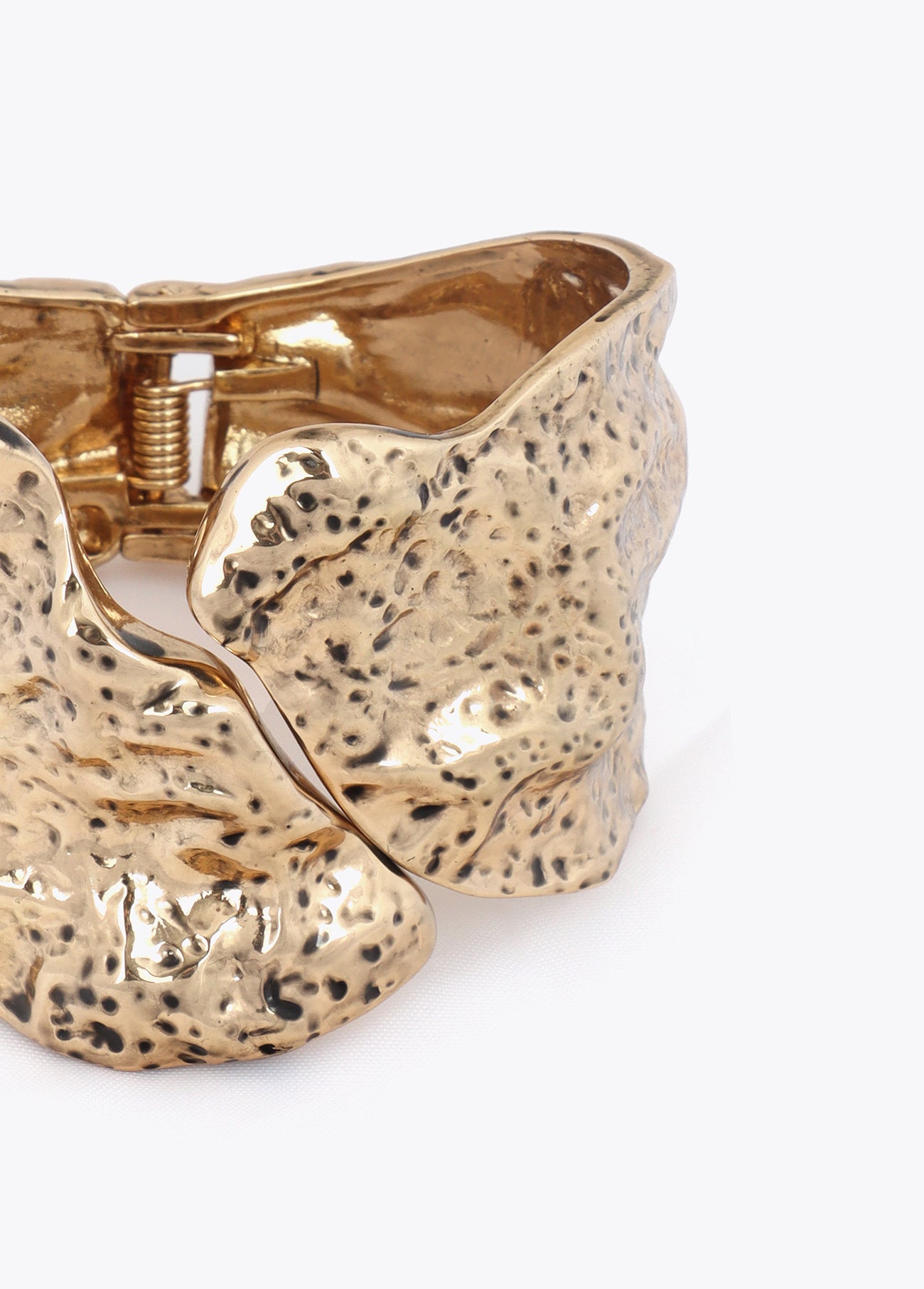 Irregular Gold Textured Bracelet