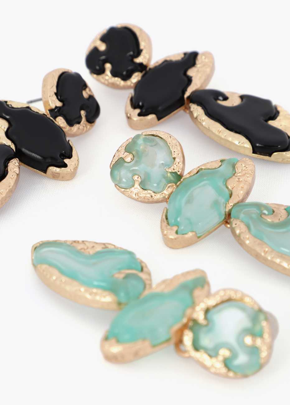 Metallic Lacquered Maxi Earrings