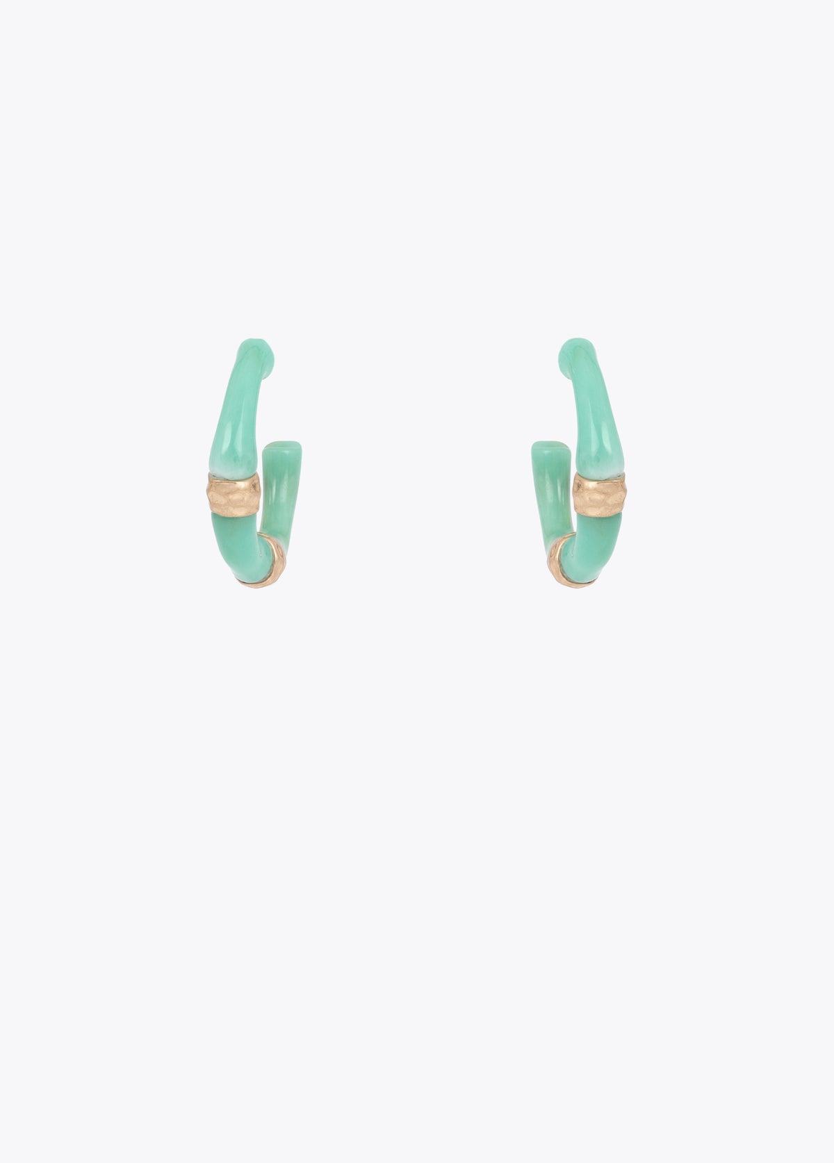 Bamboo Effect Hoop Earrings