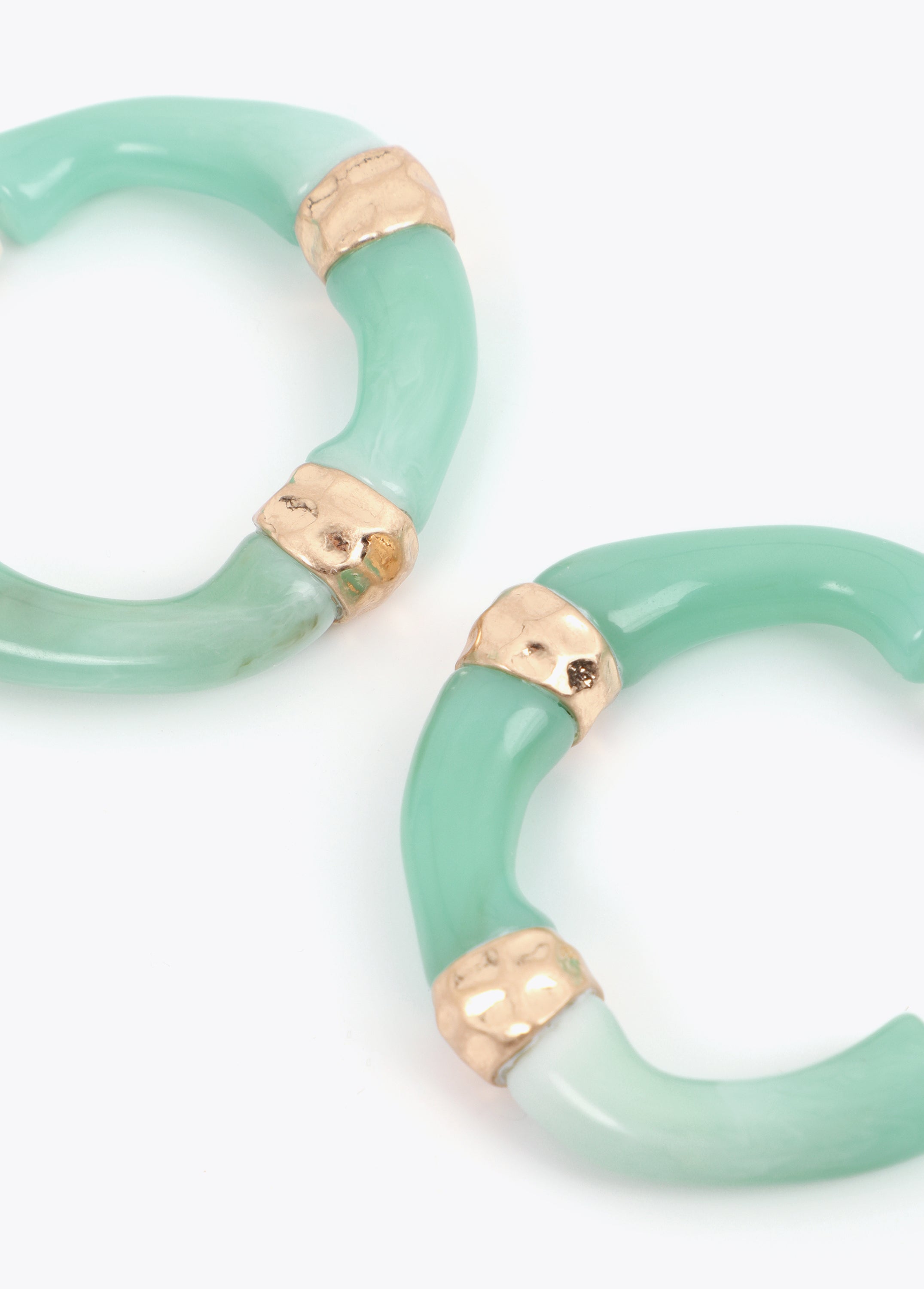 Bamboo Effect Hoop Earrings