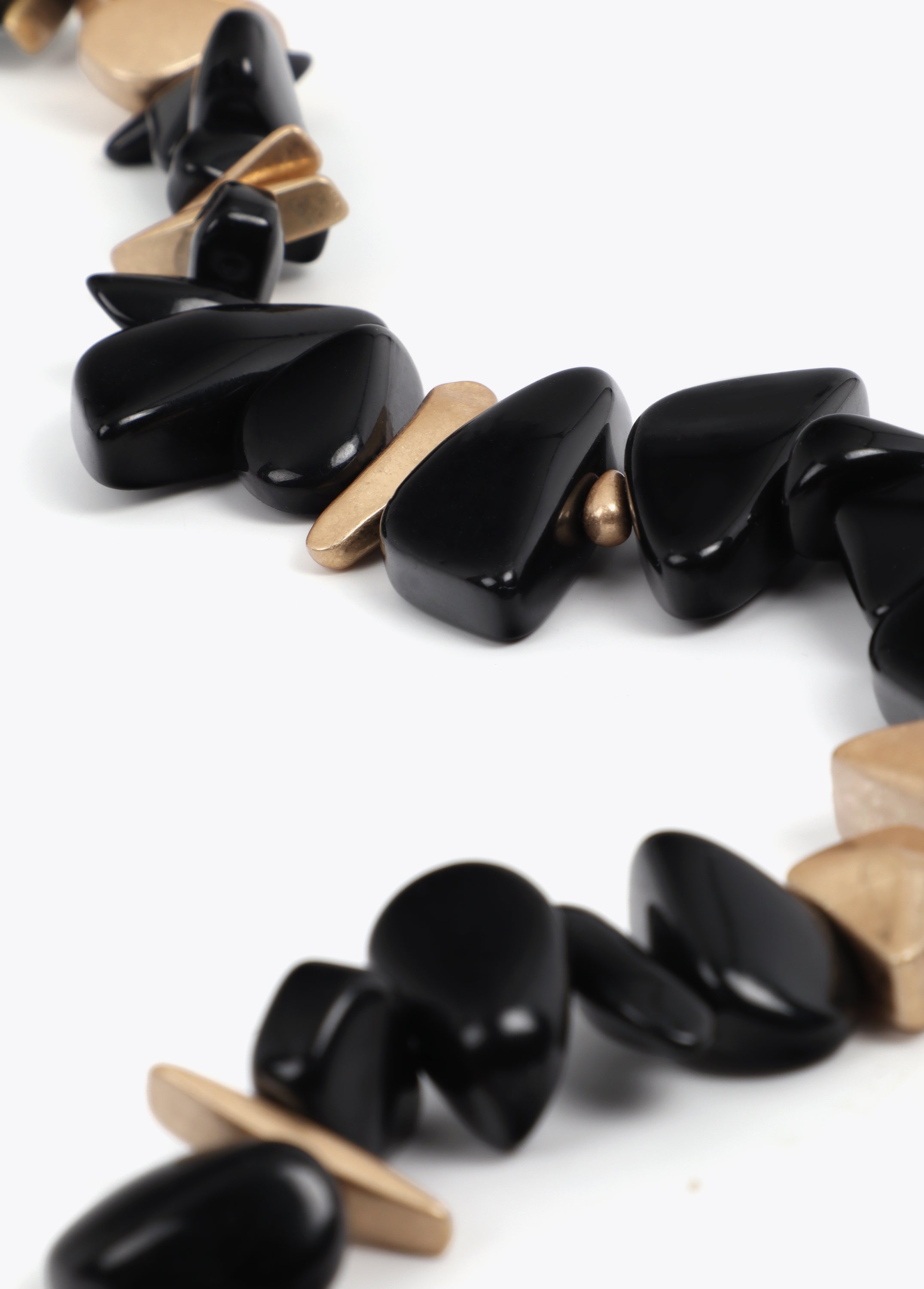 Acrylic Necklace with Metal Pieces