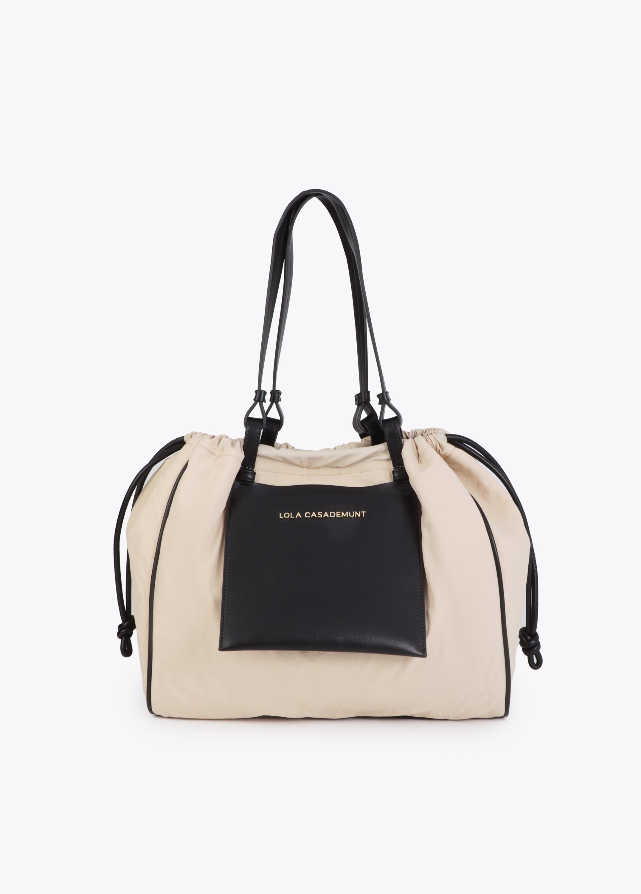 Nylon and PU Shopper Bag