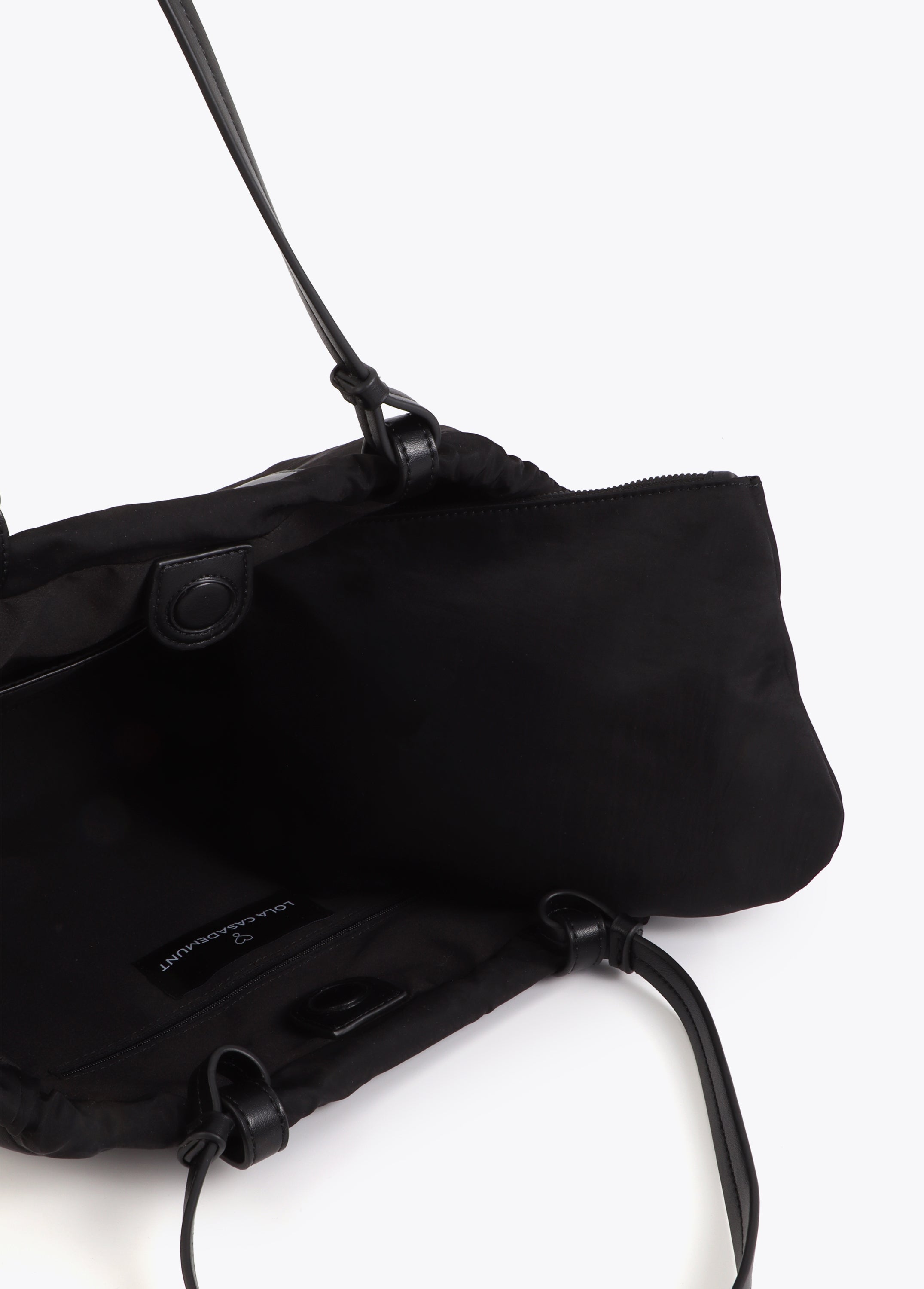 Nylon and PU Shopper Bag