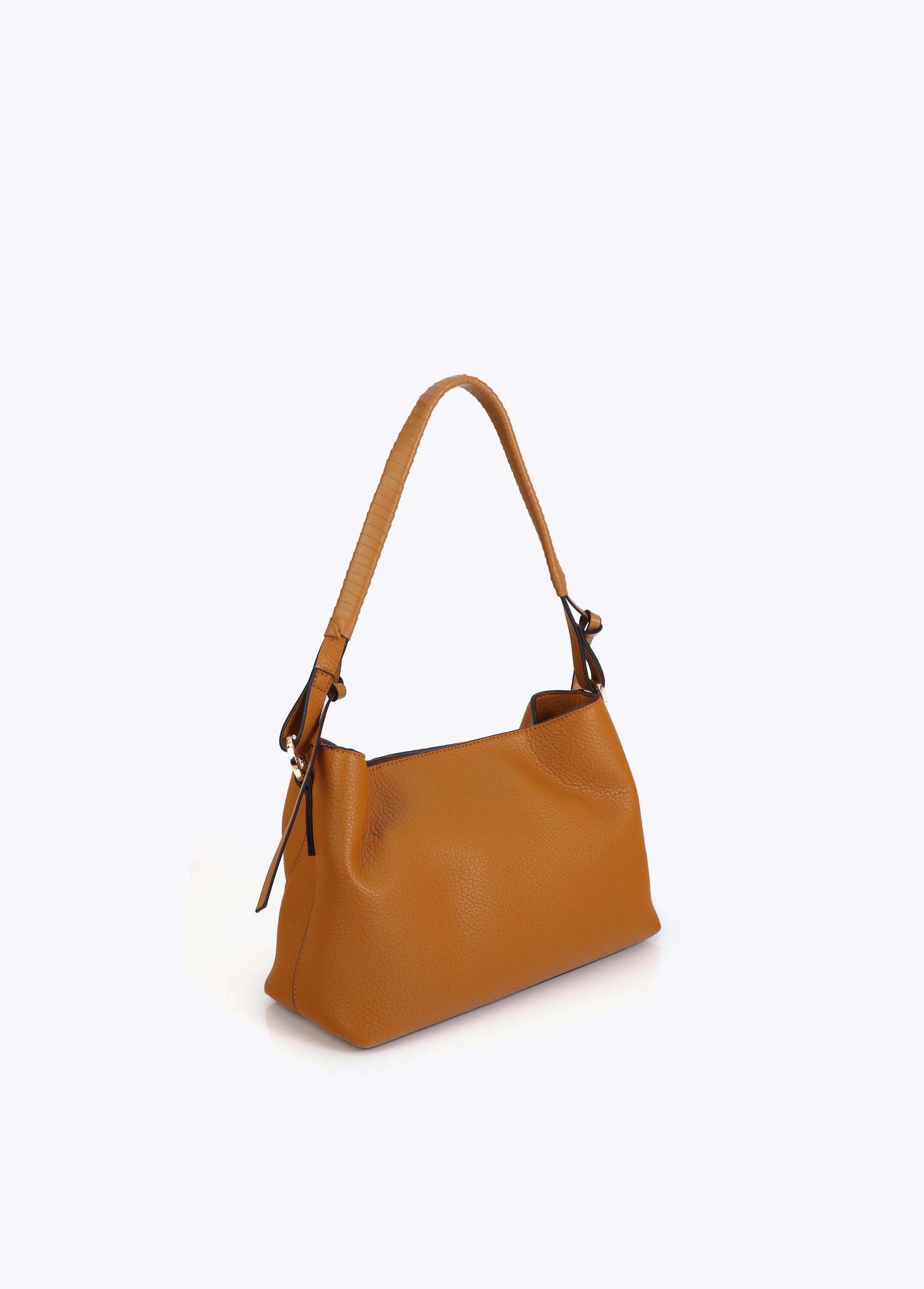Faux Leather Crossbody Braided Handle and Bow