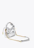 Golden Bucket Bag with Embossed Logo