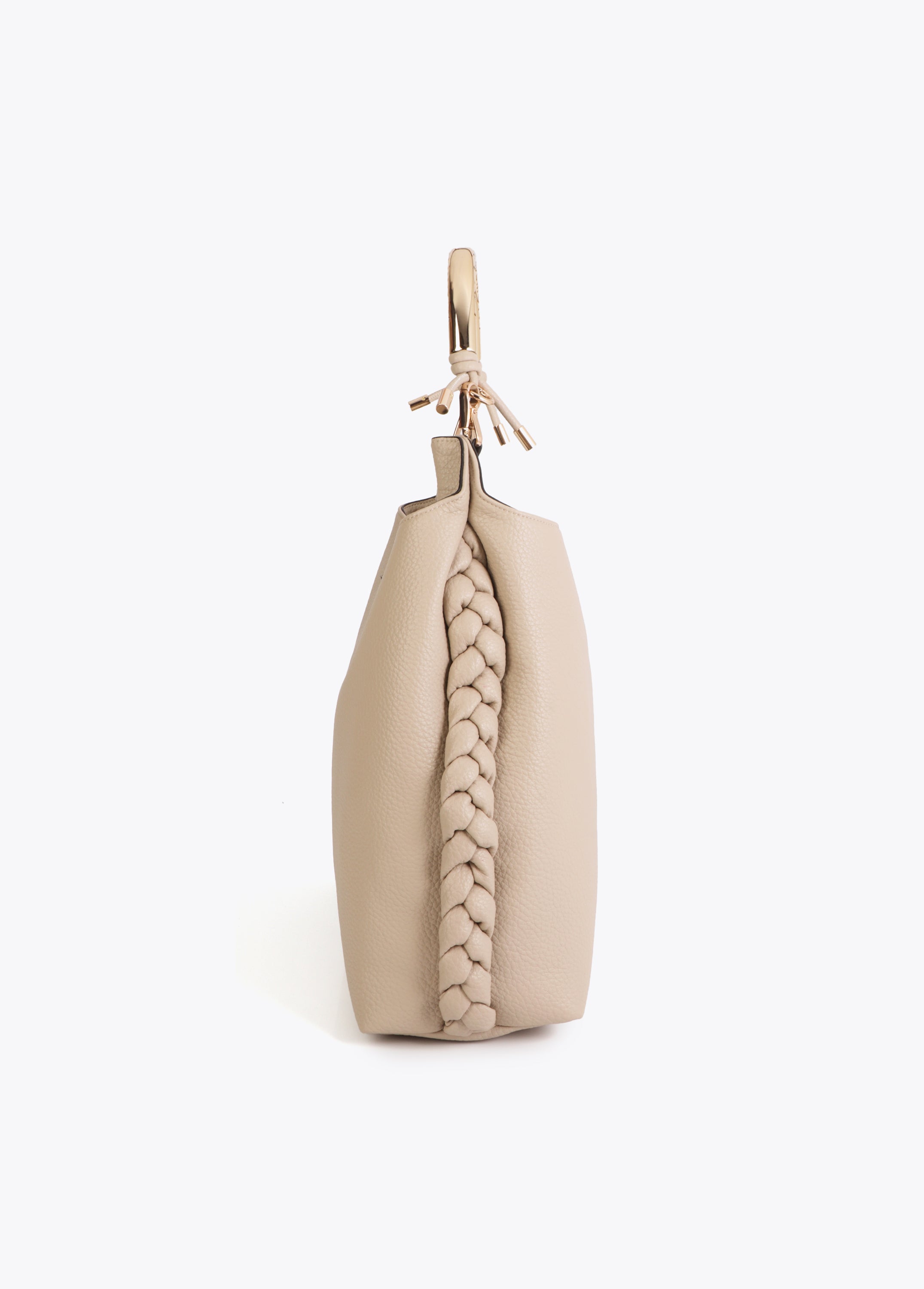 Shopper Bag with Cut-Out Metal Handle