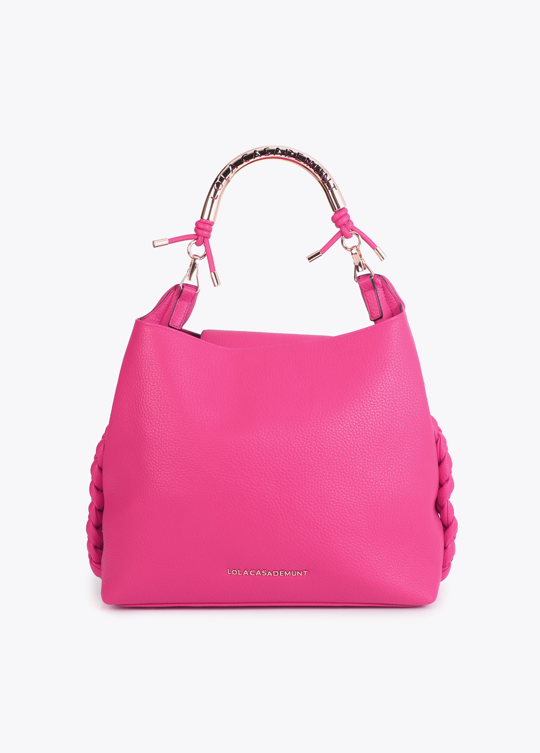 Shopper Bag with Cut-Out Metal Handle