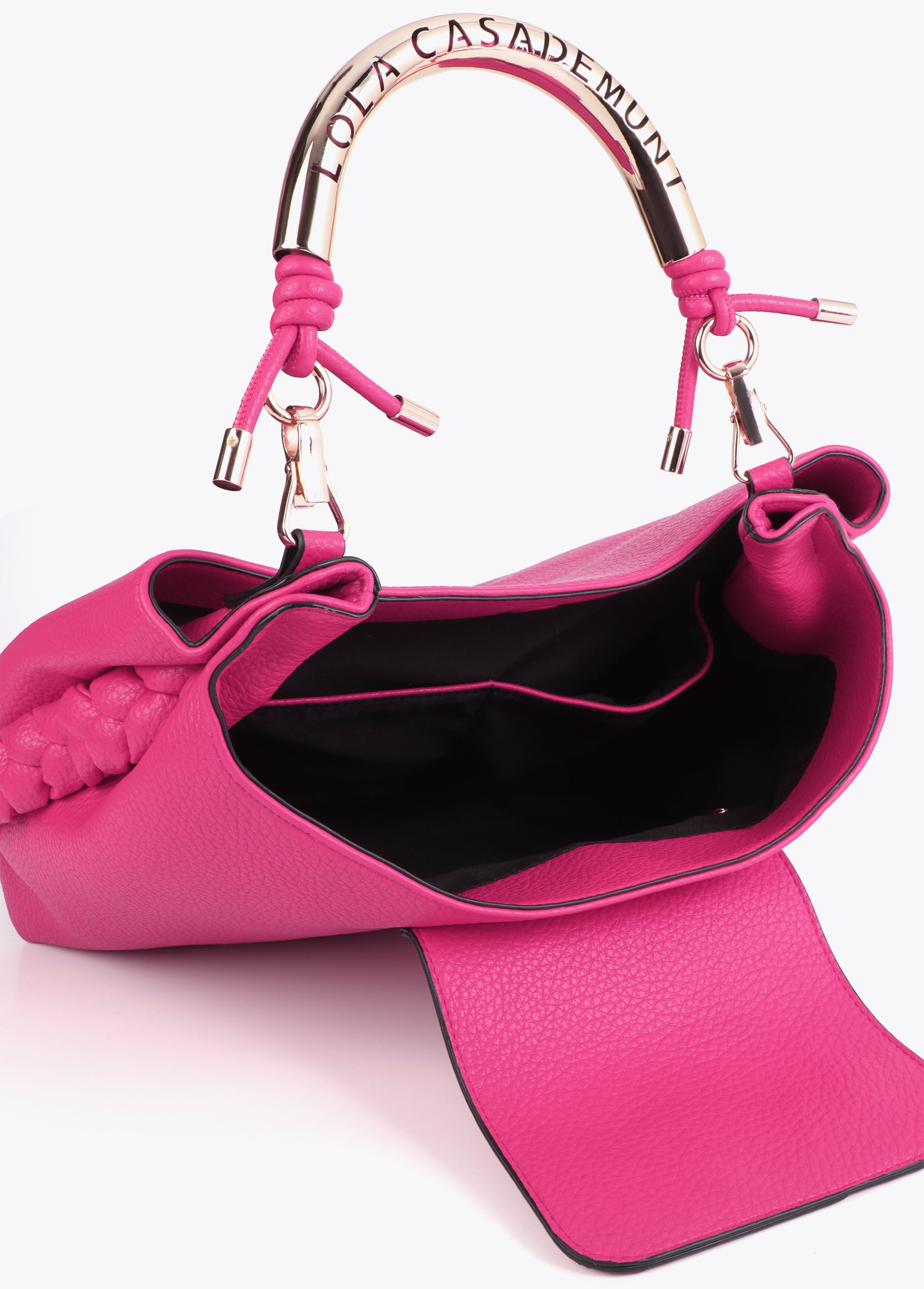 Shopper Bag with Cut-Out Metal Handle