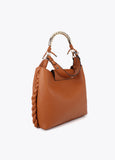 Shopper Bag with Cut-Out Metal Handle