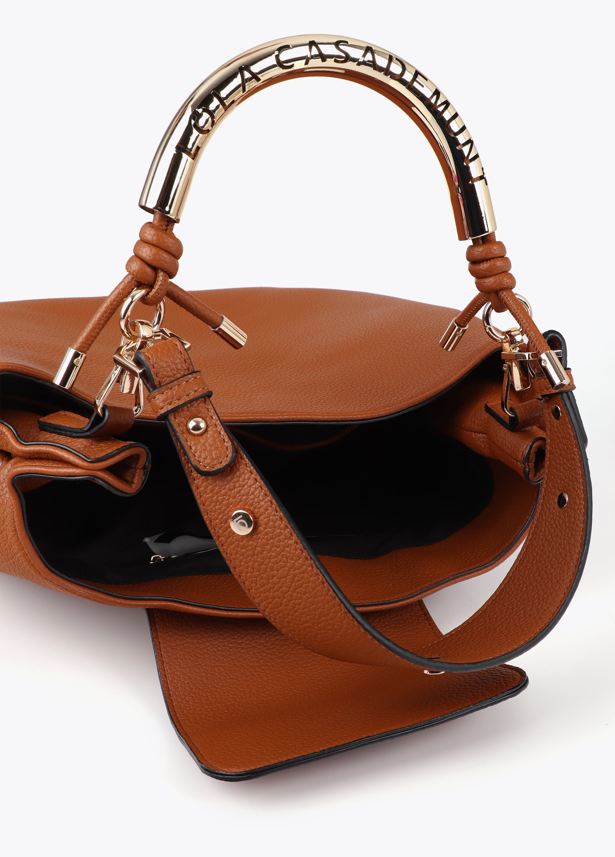 Shopper Bag with Cut-Out Metal Handle