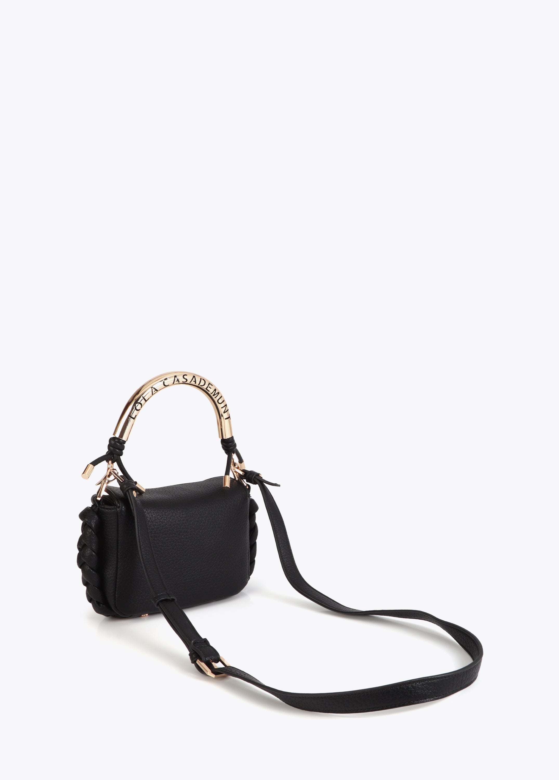 Mini Crossbody Bag with Cut-Out Metallic Handle