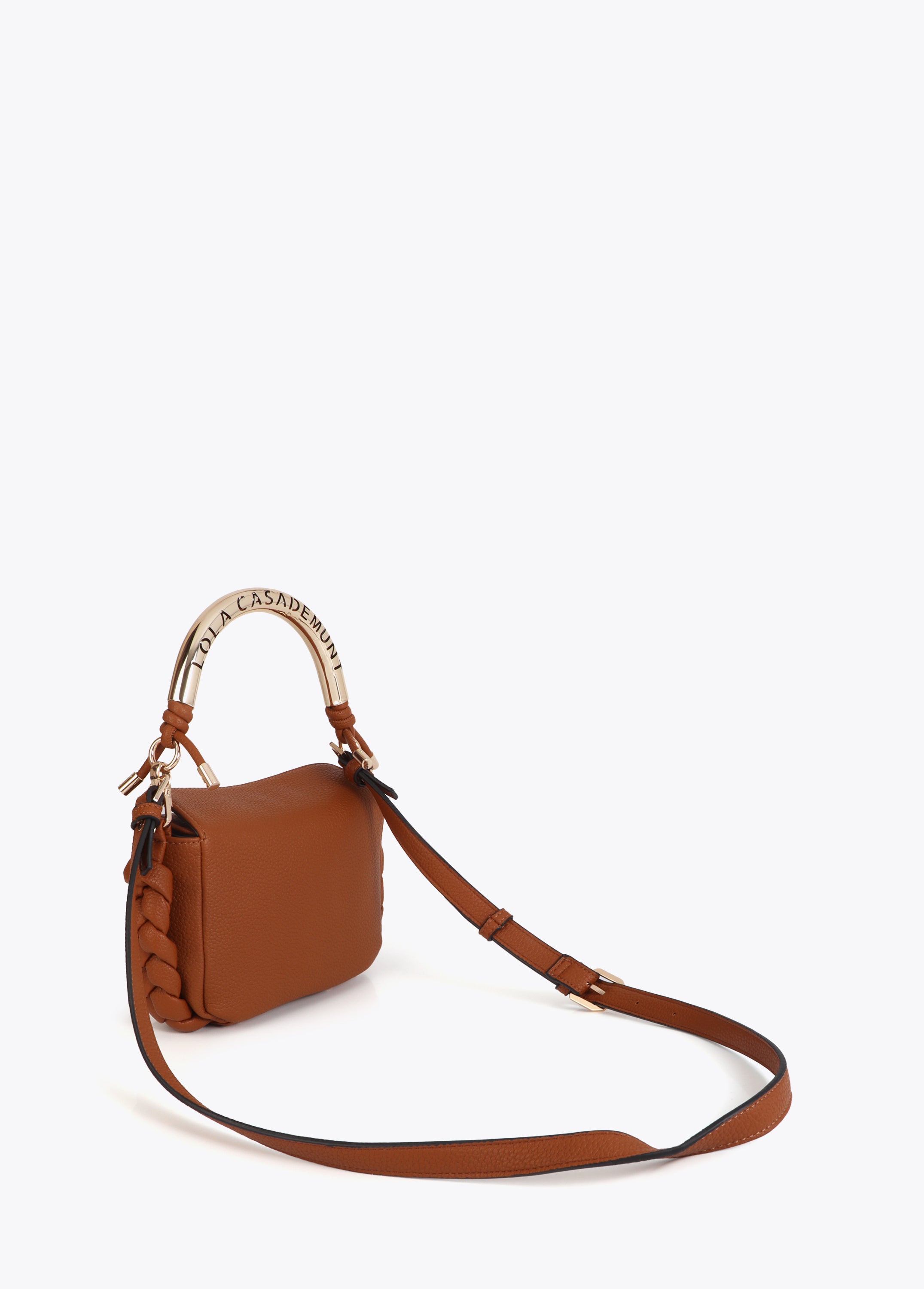Mini Crossbody Bag with Cut-Out Metallic Handle
