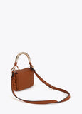 Mini Crossbody Bag with Cut-Out Metallic Handle