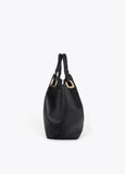 Shopper with Braided Handle and Metallic Details
