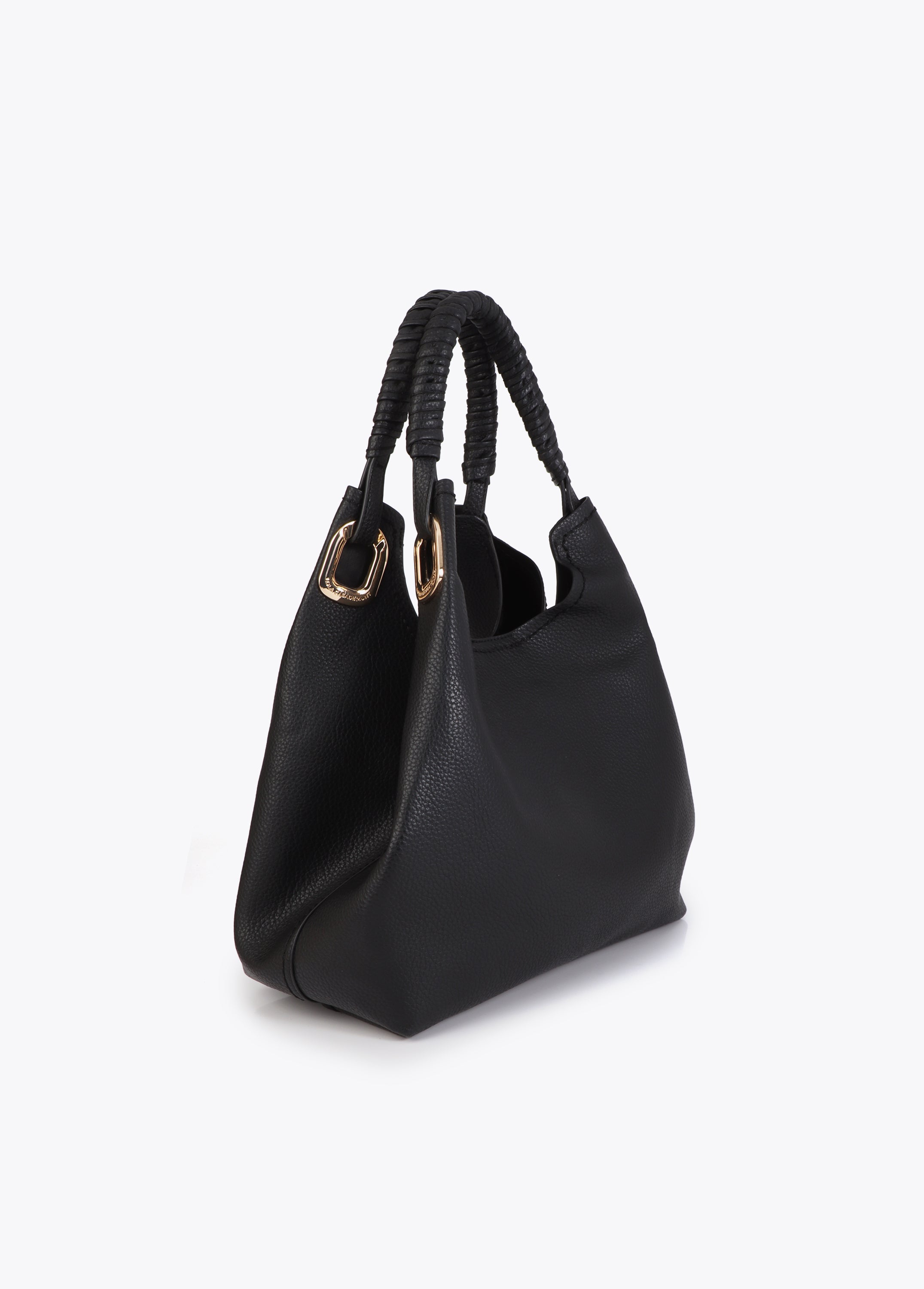 Shopper with Braided Handle and Metallic Details