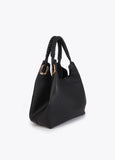 Shopper with Braided Handle and Metallic Details