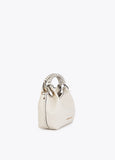 Small Crossbody Bag with Braided Strap and Metallic Details.
