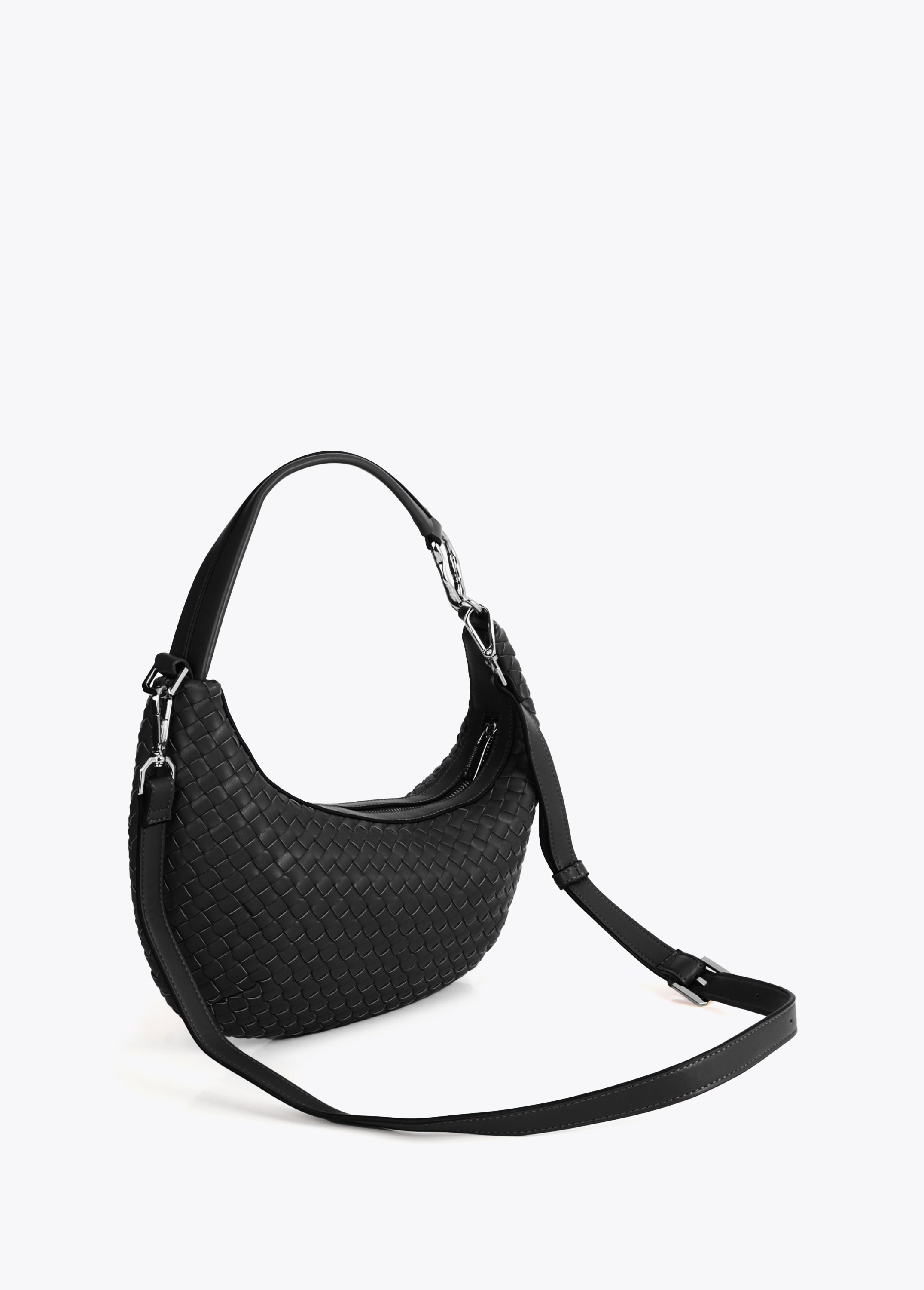 Woven Half Moon Bag