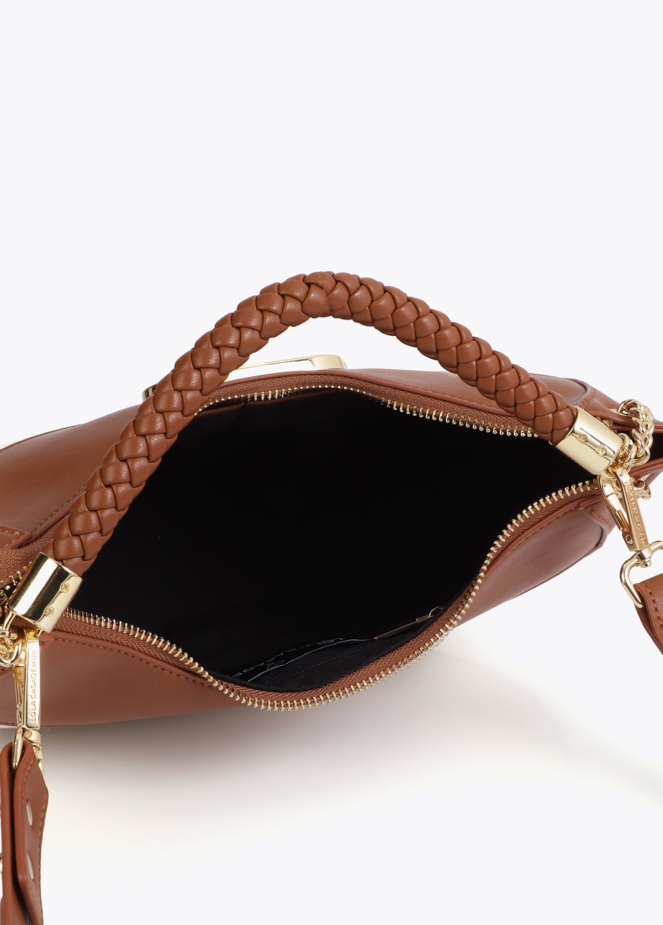 Bicolor Leather Effect and Canvas Hobo