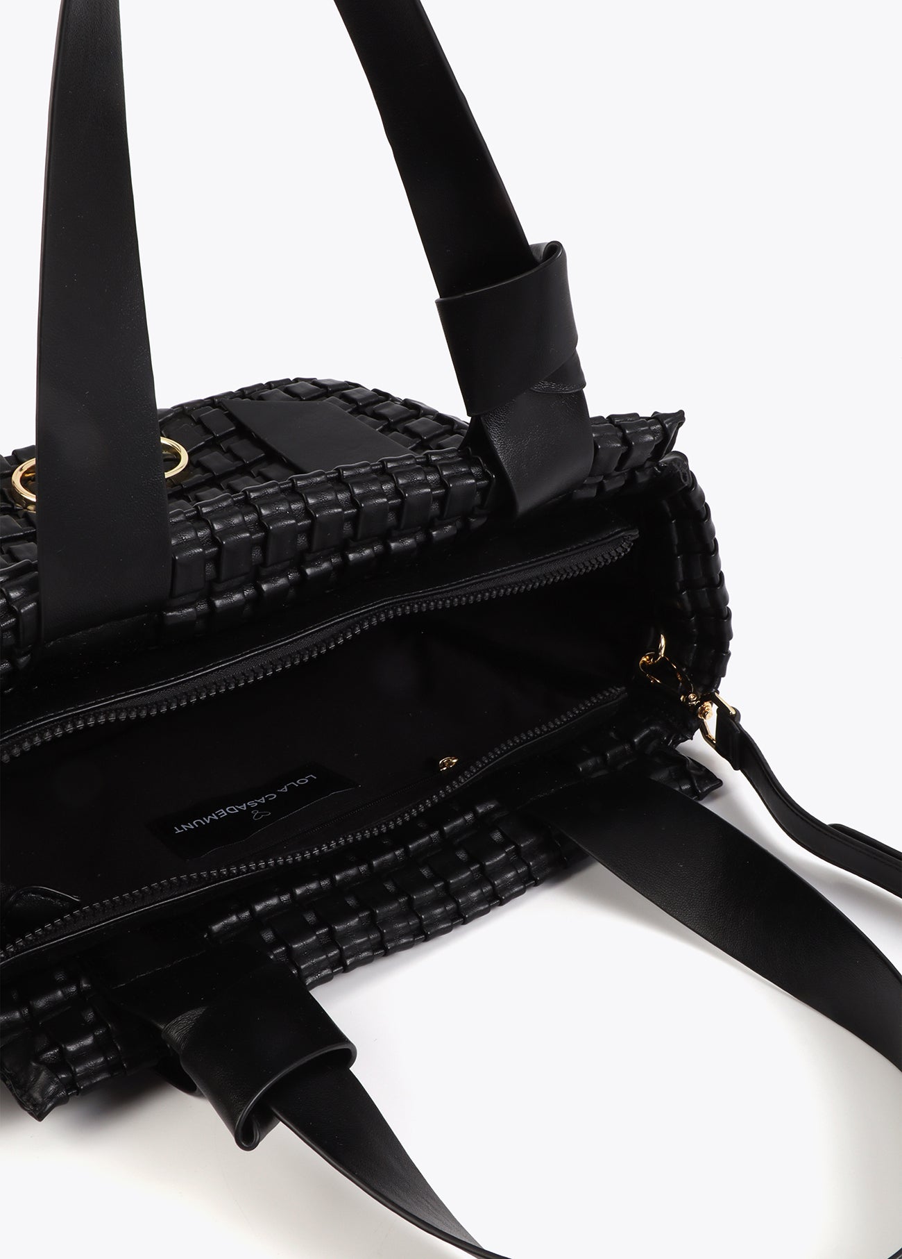 Braided Material Bag with Metallic Bow