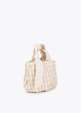 Woven Material Bag with Bow Detail
