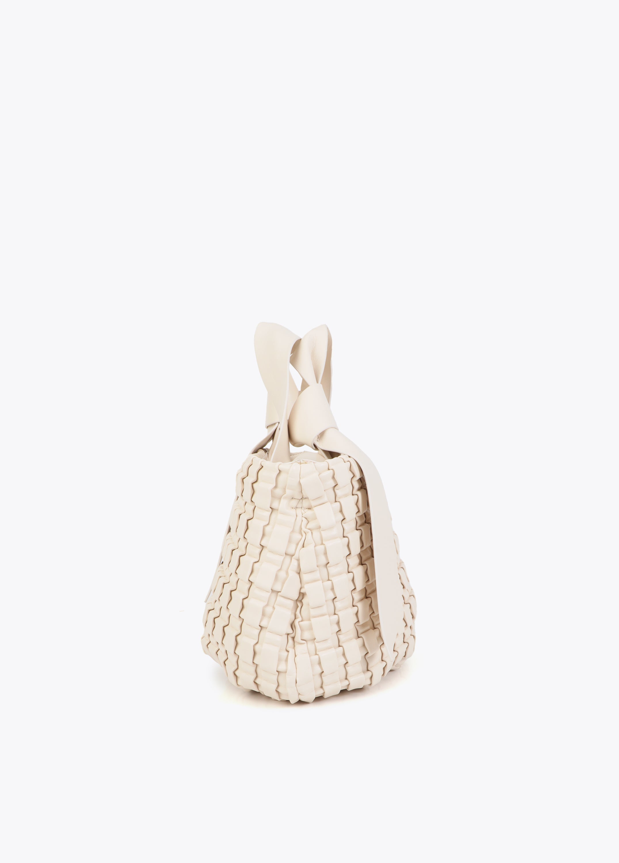 Woven Material Bag with Bow Detail