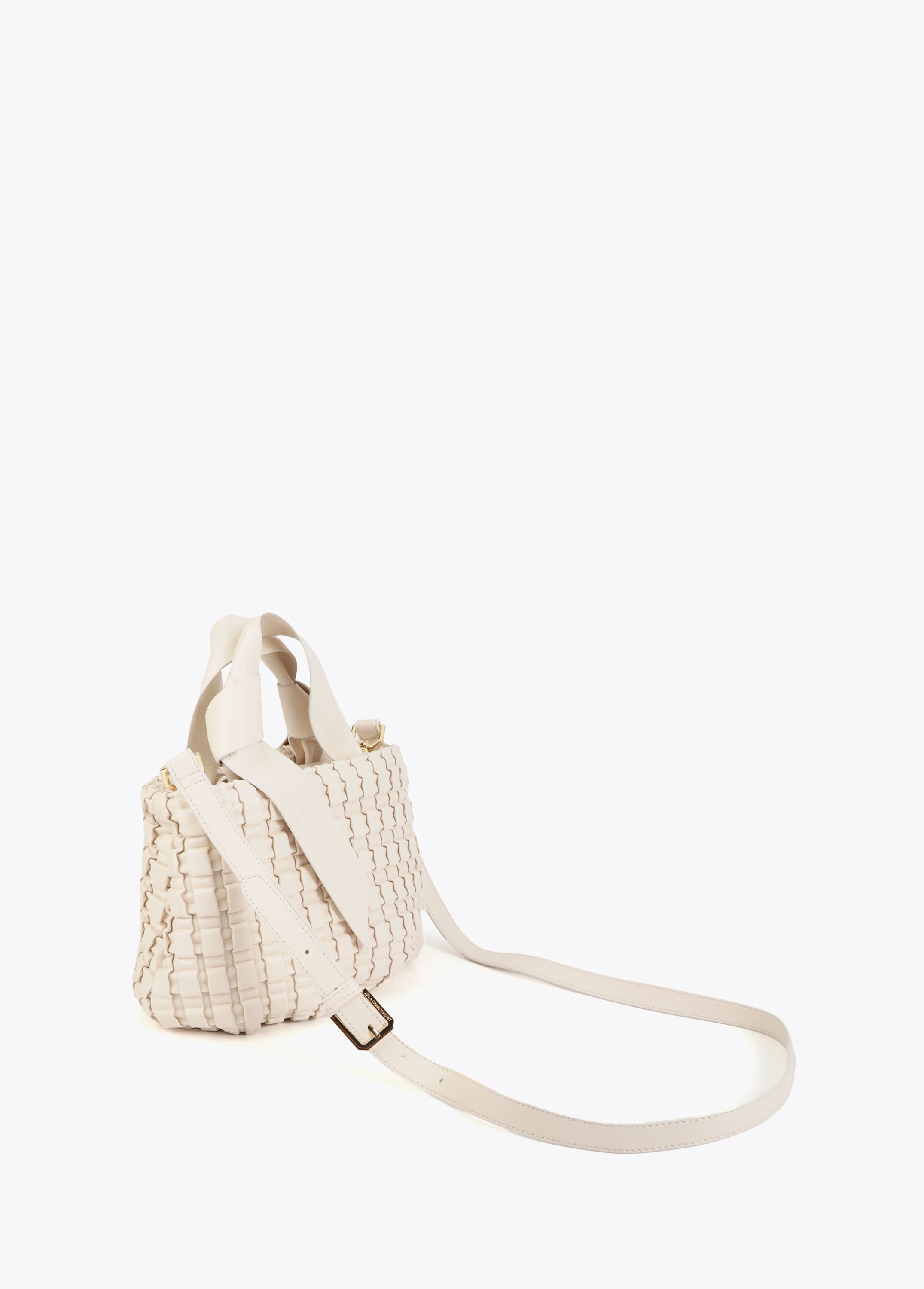 Woven Material Bag with Bow Detail