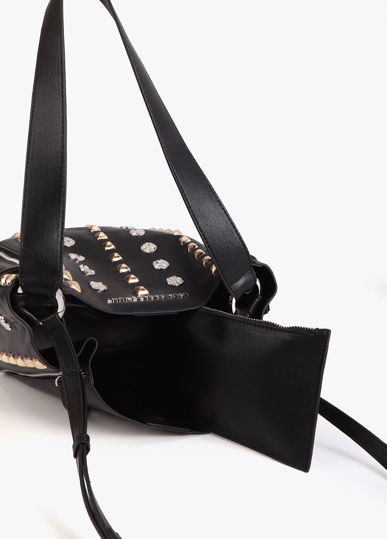 Shoulder Bag with Gold and Silver Studs