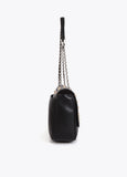 Flap Crossbody Bag with Gold and Silver Studs