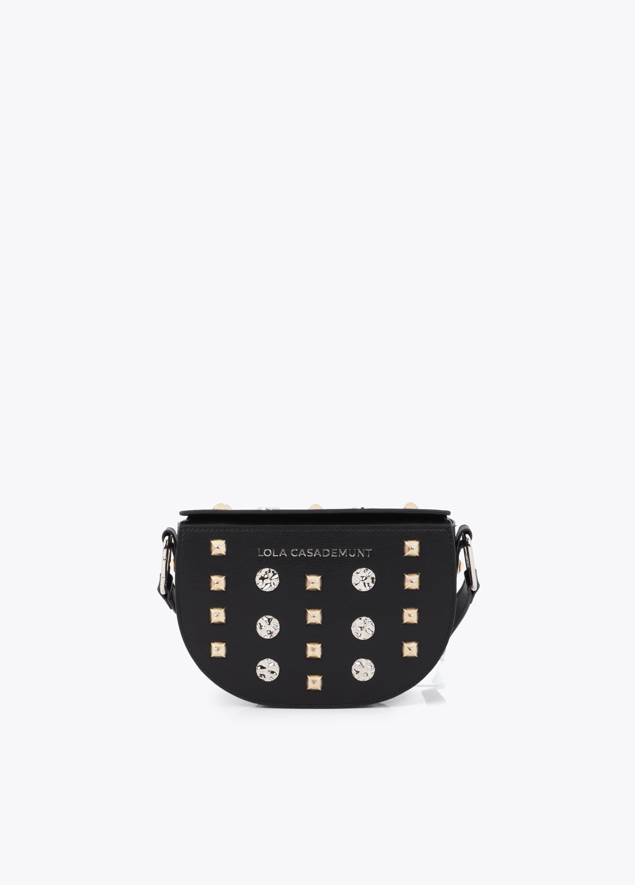 Banana bag with gold and silver studs