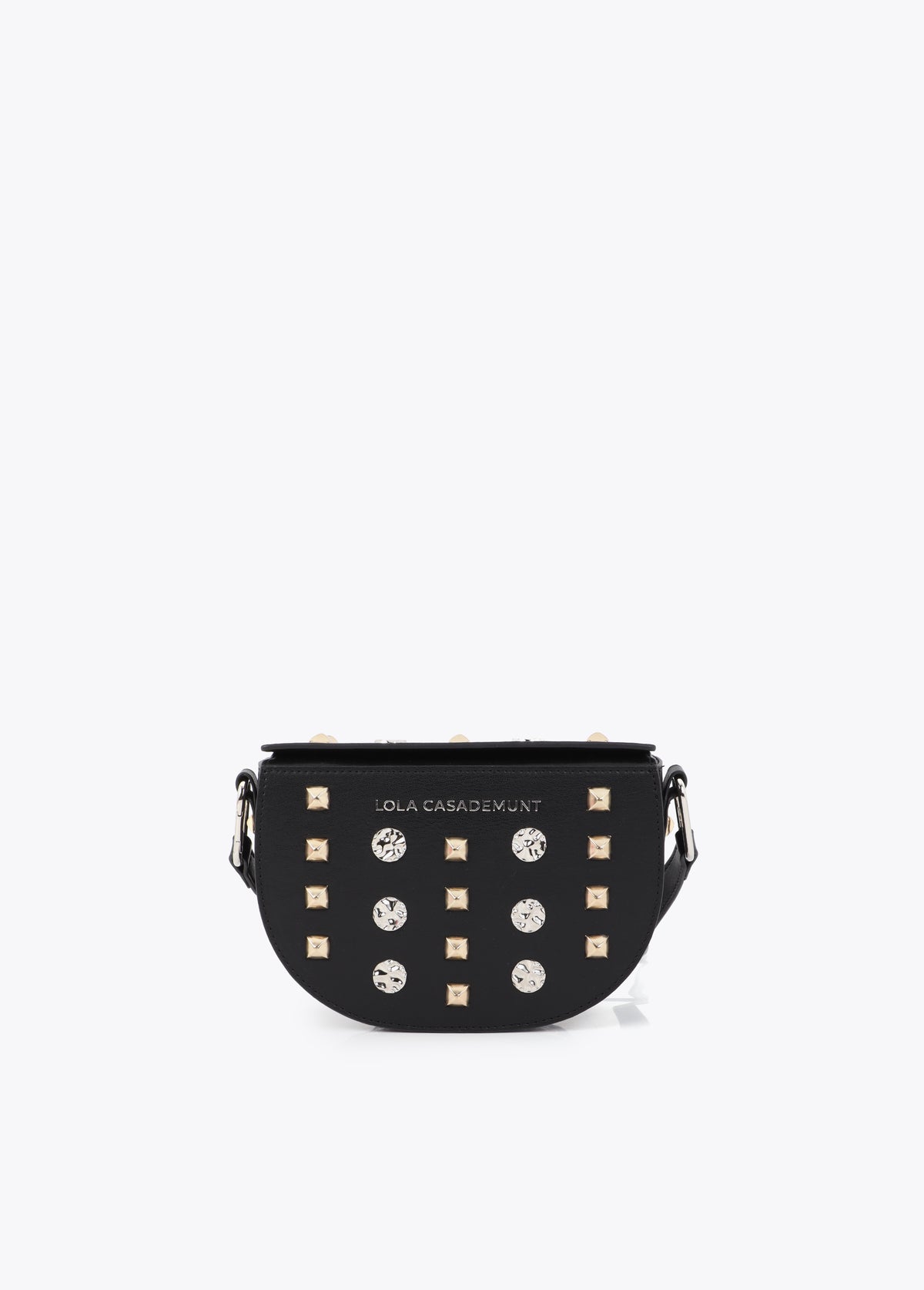 Banana bag with gold and silver studs