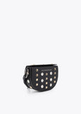 Banana bag with gold and silver studs
