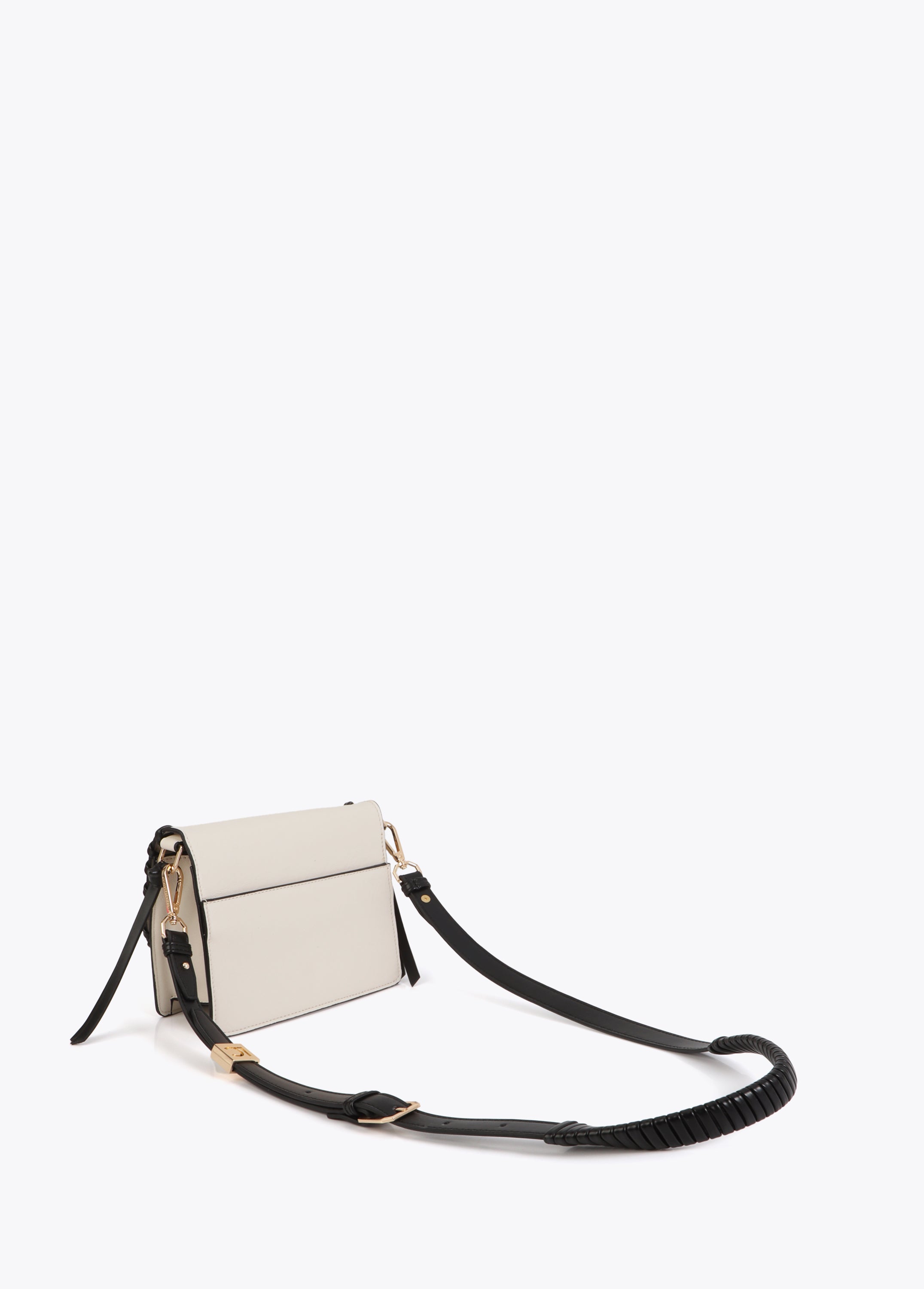 Crossbody Bag with Contrast Braided Detail