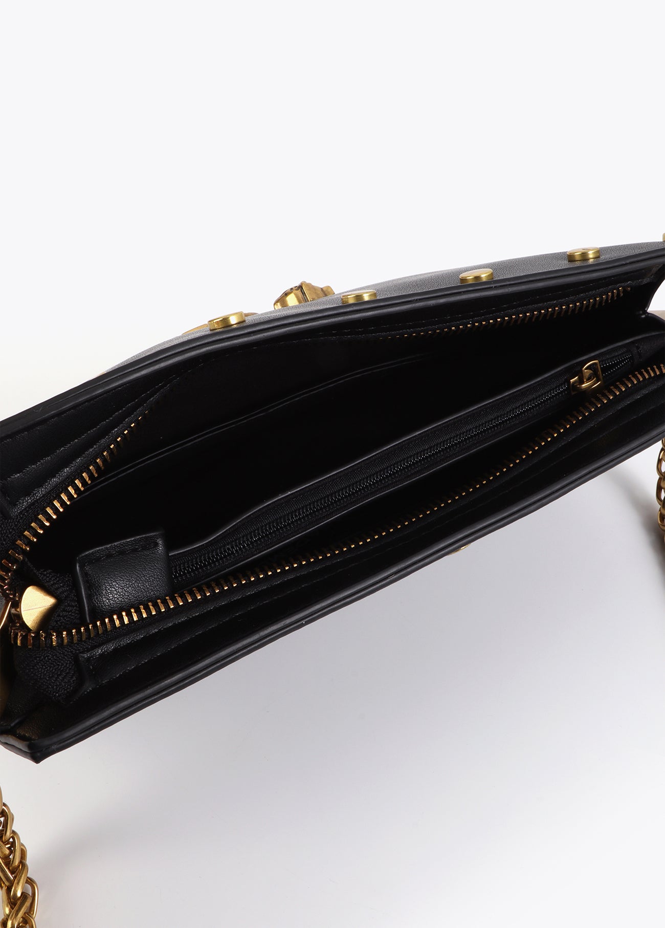 Black Studded Shoulder Bag