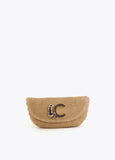 Event Bag Rattan Effect Leopard Logo