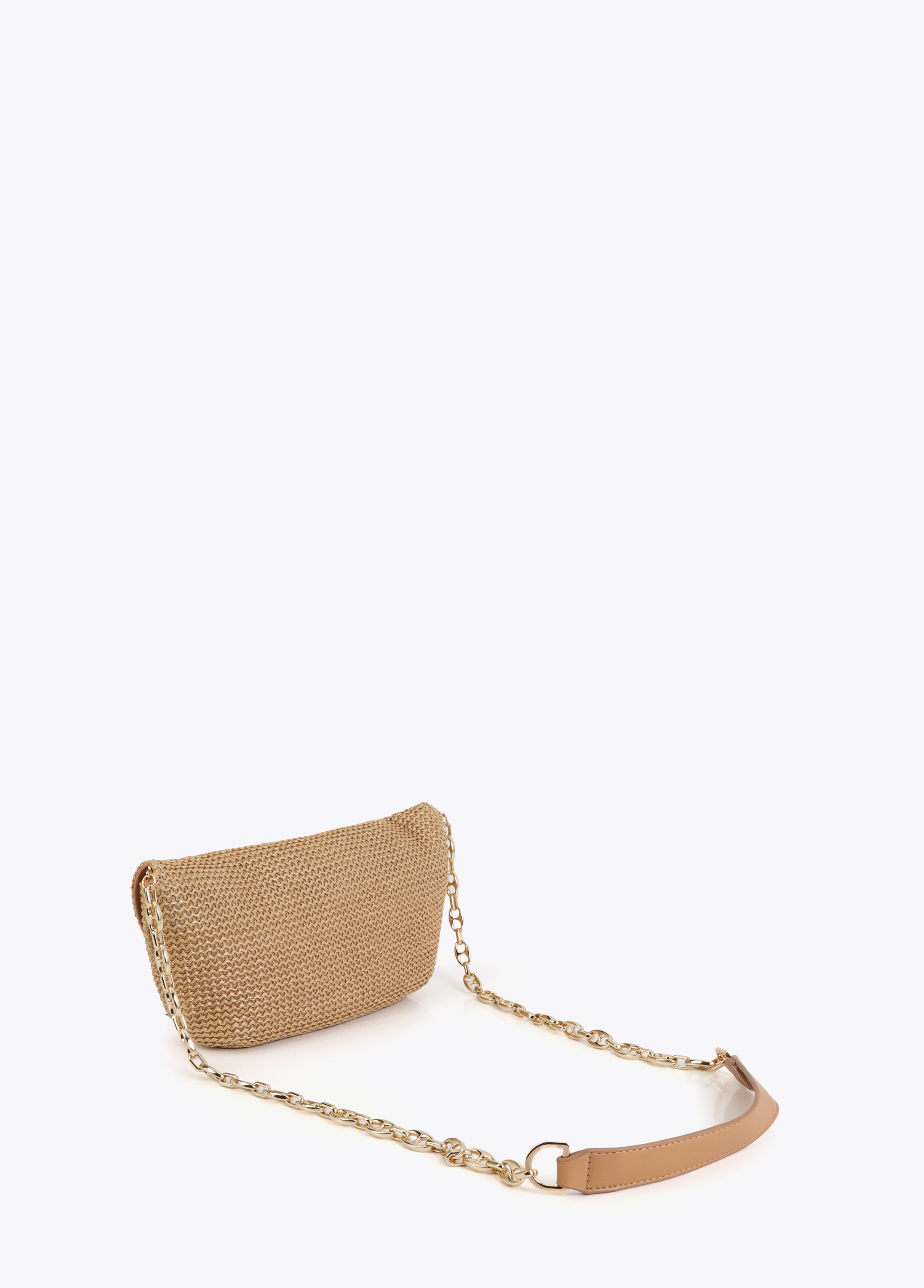 Event Bag Rattan Effect Leopard Logo