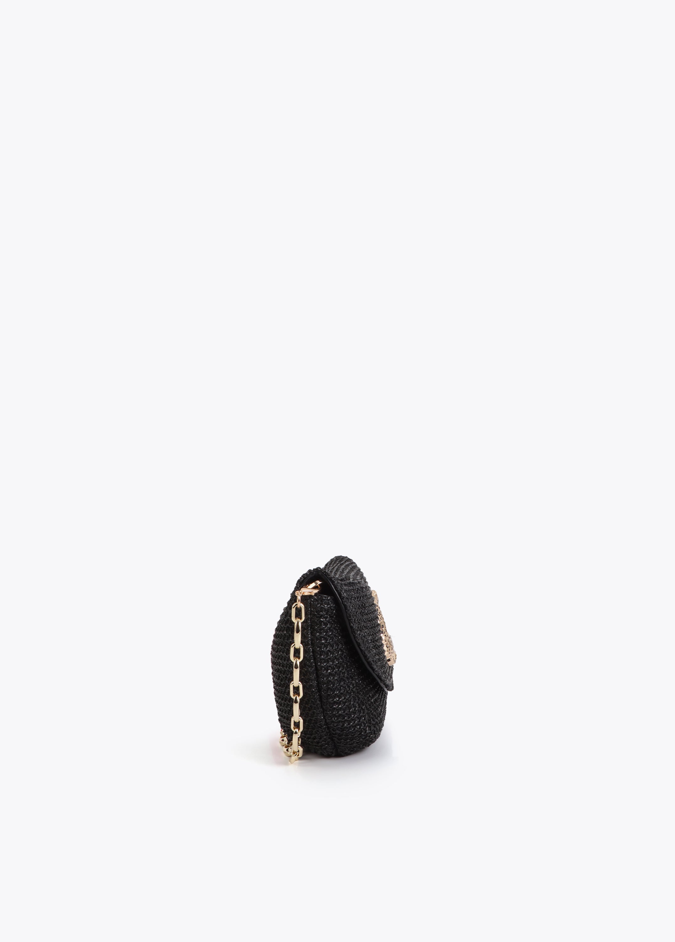 Event Bag Rattan Effect Leopard Logo