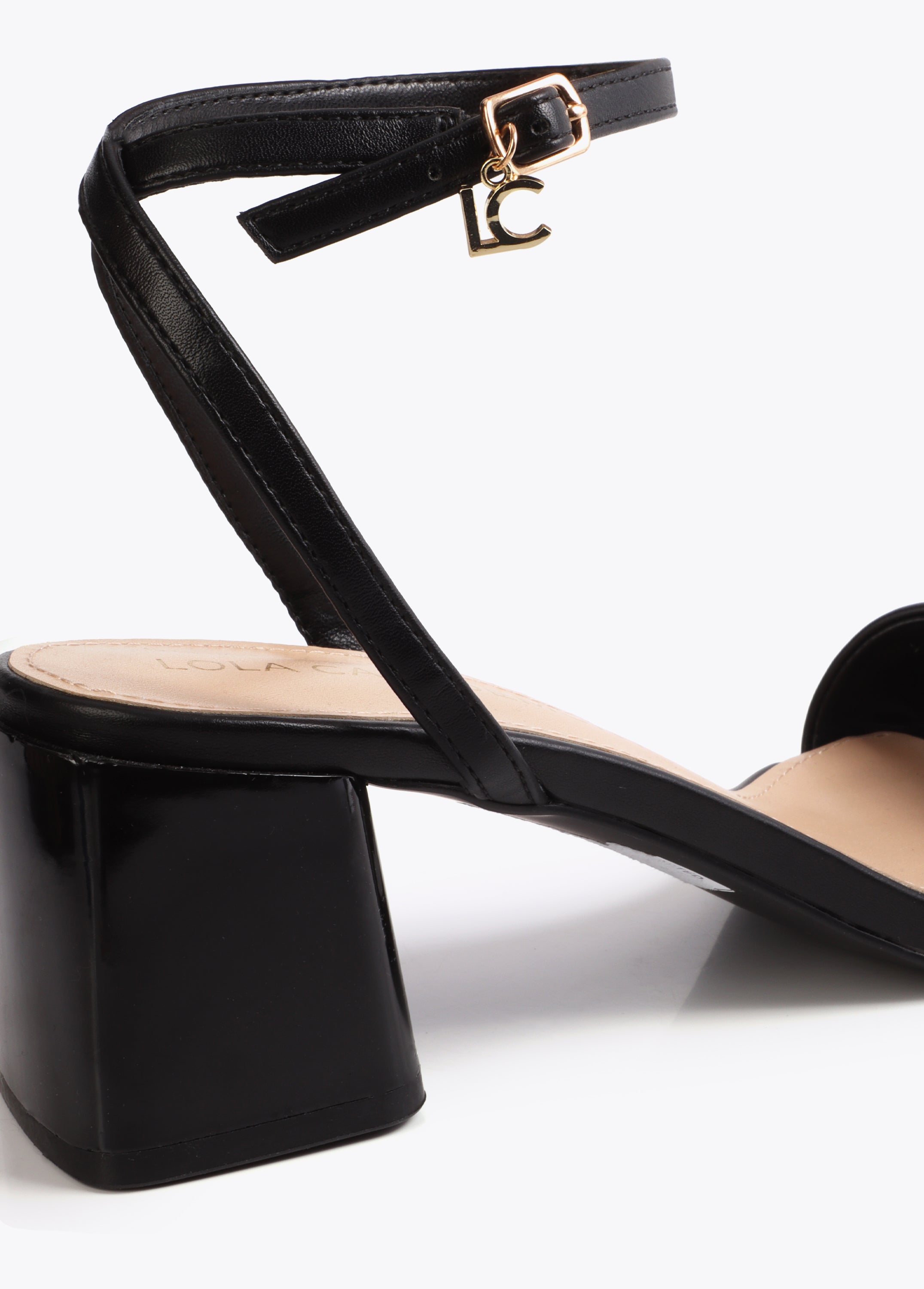 Heeled Sandal with Metallic Embellishments