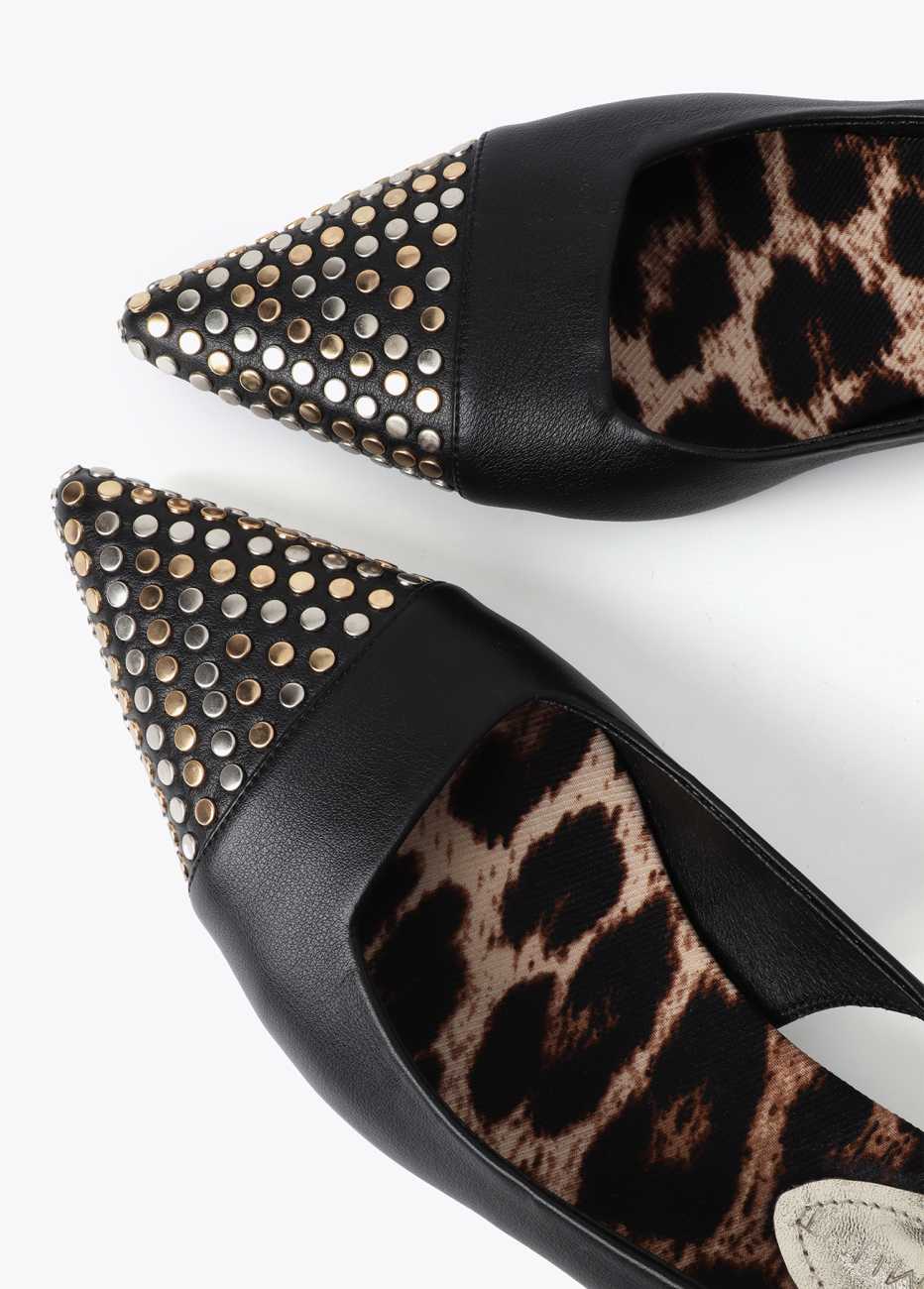 Studded Slingback Heels