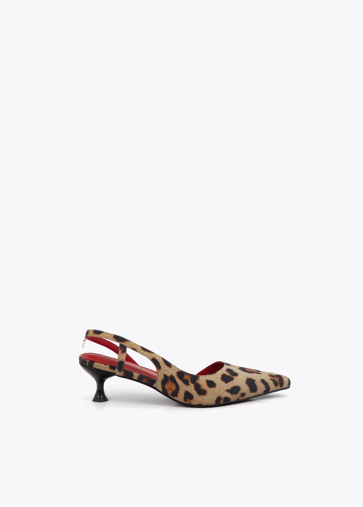 Leopard Print Heeled Shoe with Cutout