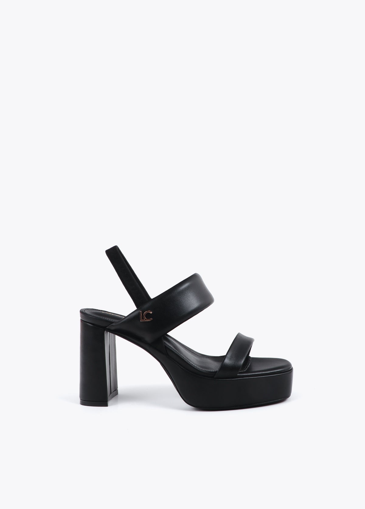 Tricolor Strap Heel Sandal