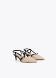 Bi-color Heeled Shoe with Customized Buckles