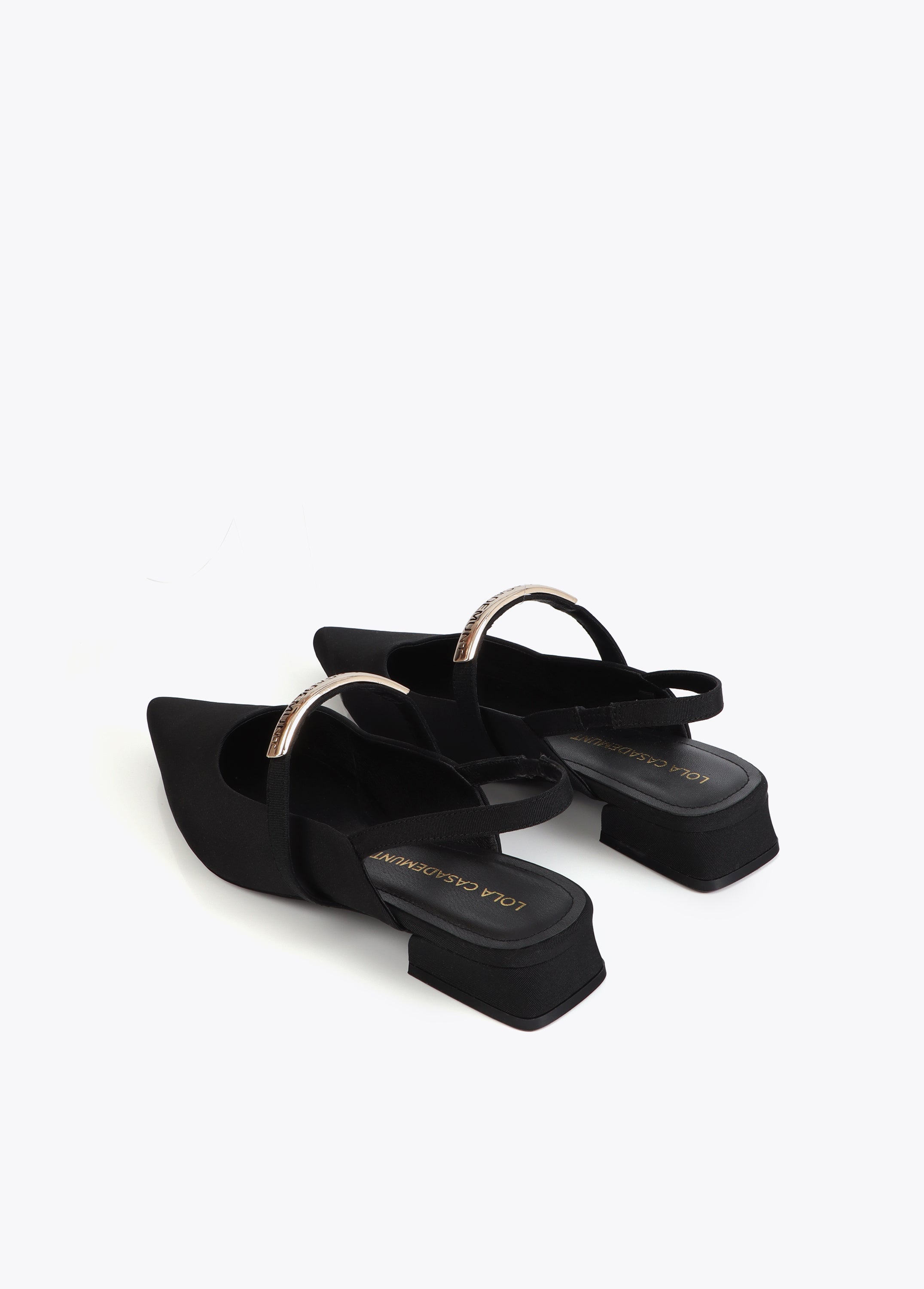 Flat Shoe in Grosgrain Fabric with Logo Detail