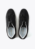 Trainers with transparent sole and rhinestone appliqués
