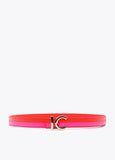 Pink and Fuchsia Bicolor Belt with LC Logo Buckle