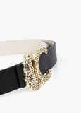 Reversible Belt with Animal Logo Buckle