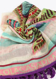 Tropical Print Sarong with Tassels