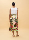 Multicolored Palm Print Skirt